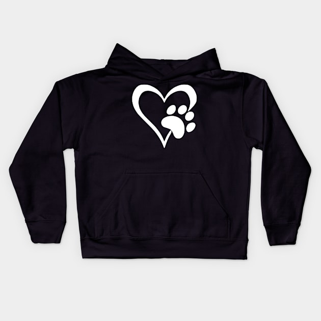 Dog Heart Dog Paw Dog Mom Dog Mama Kids Hoodie by uncommontee